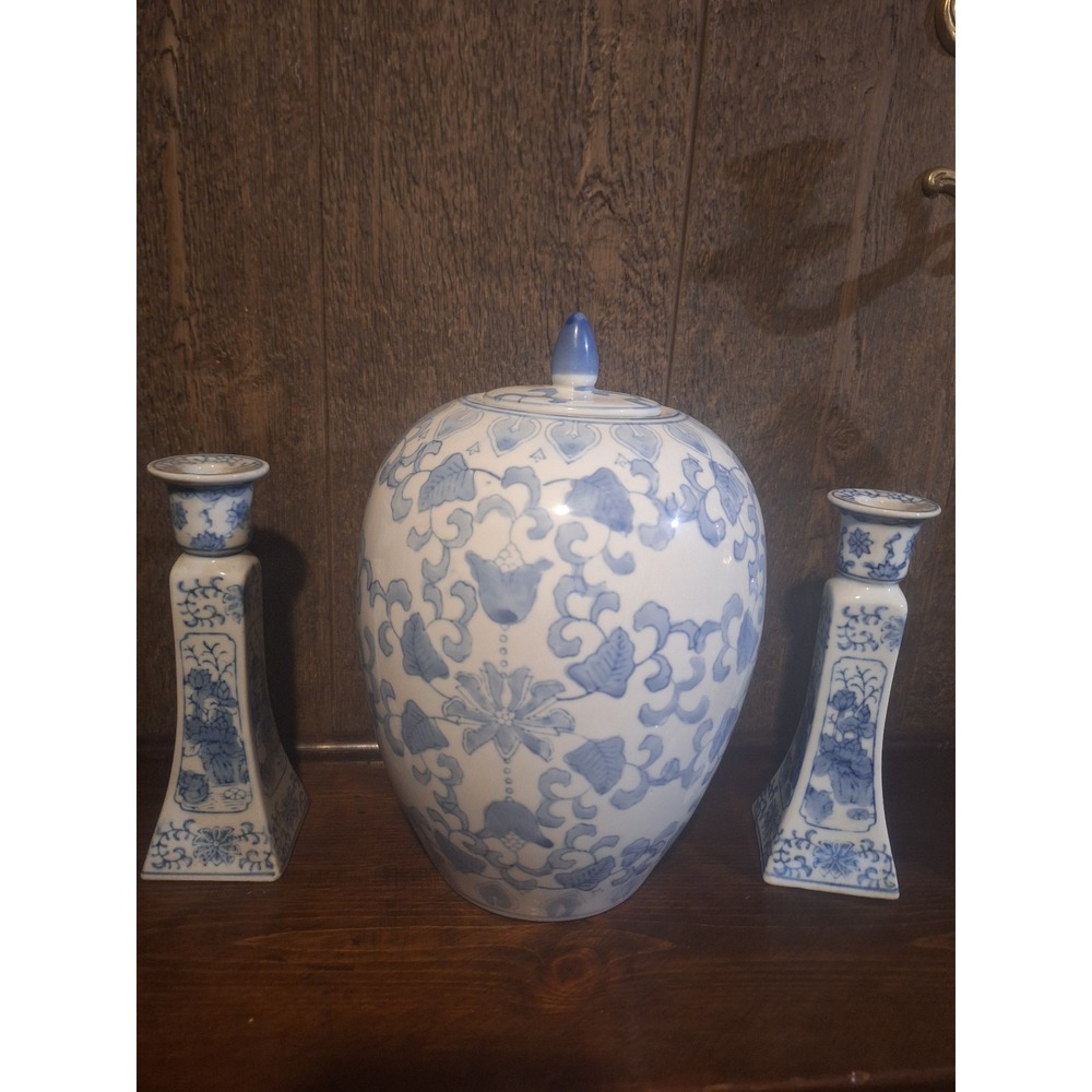 Vintage Asian large ginger jar